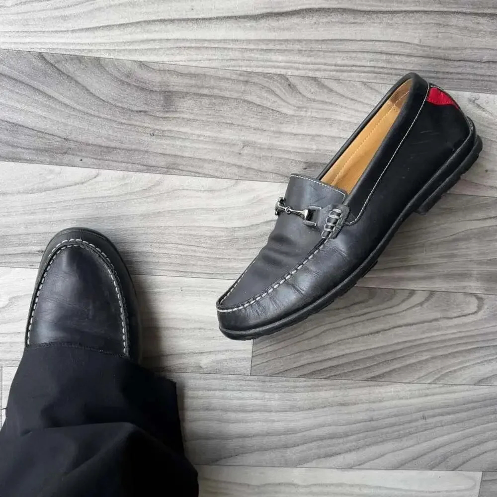 FootJoy 79020 Black Leather Bit Loafer Dress Shoes